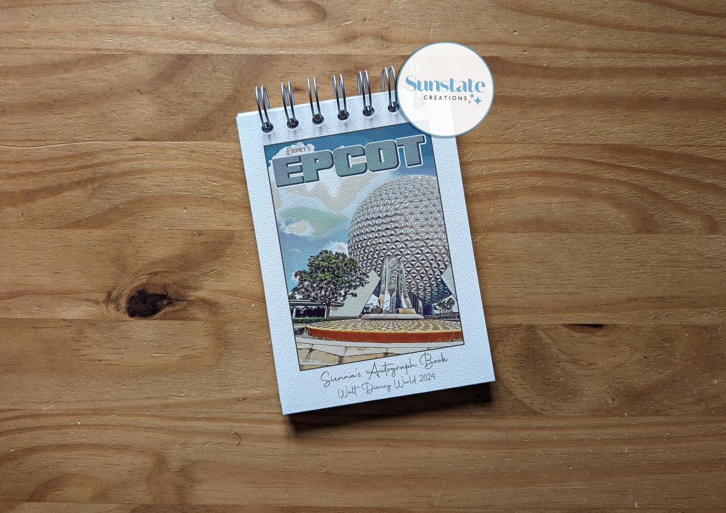 Disney World Autograph Books, Disney Autograph Books, Personalised, Epcot, Spaceship Earth, Disney World Parks, Scrapbook, Signature Book