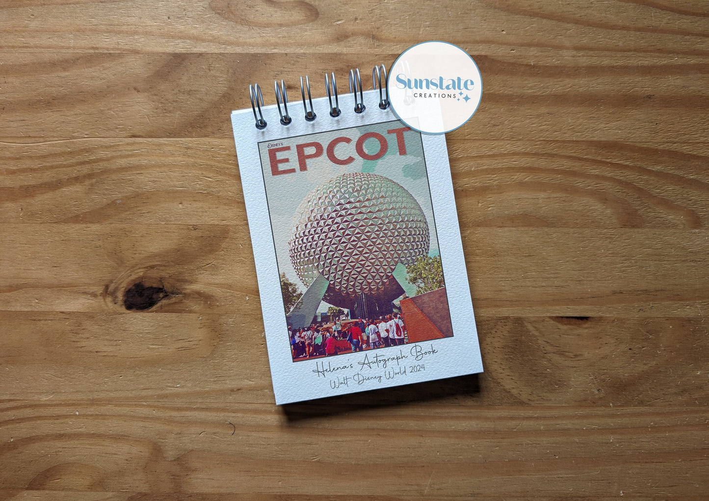 Disney World Autograph Books, Personalised Disney Autograph Books, Epcot, Spaceship Earth, Disney World Parks, Scrapbook, Signature Book