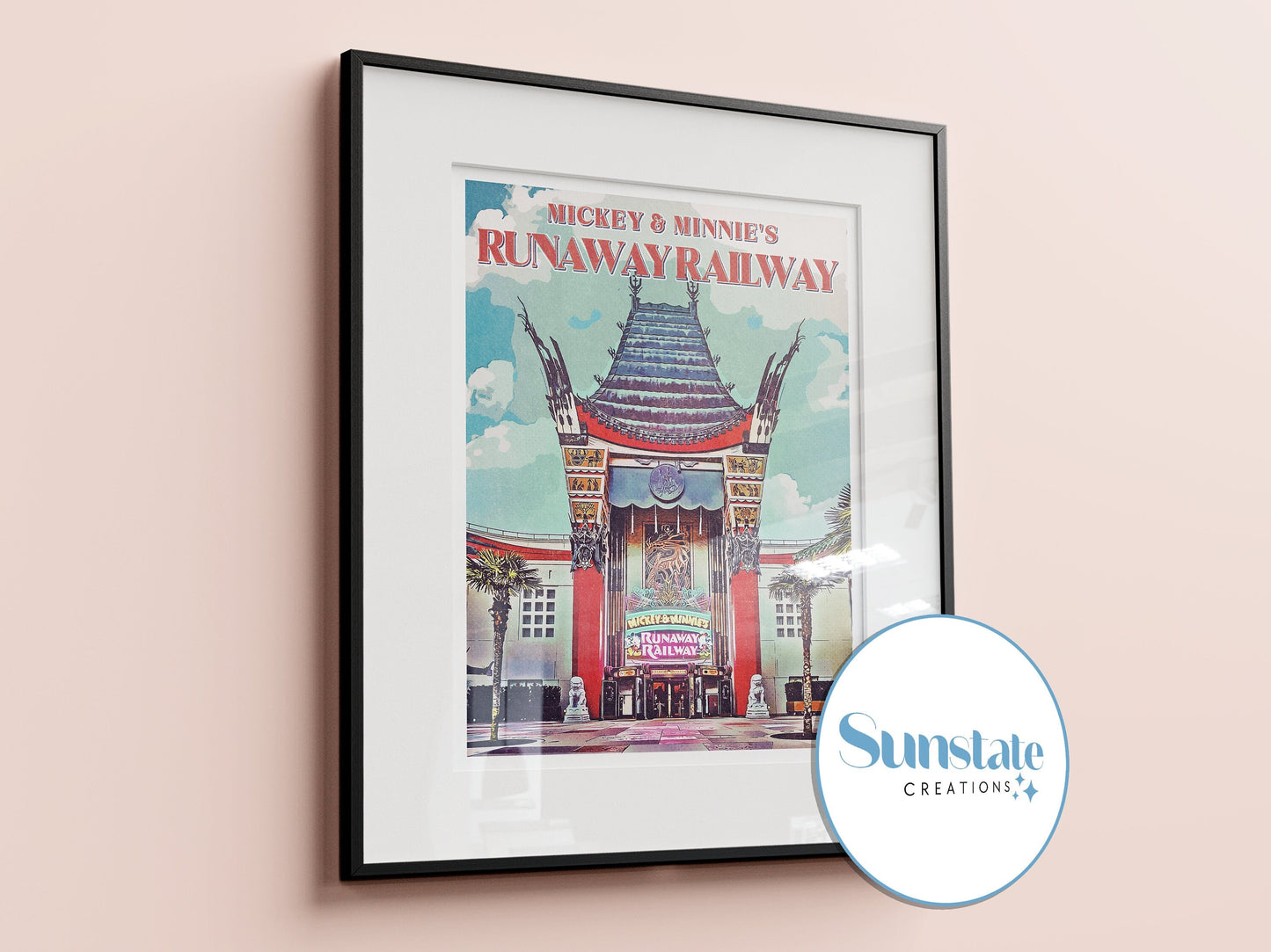 Mickey And Minnie's Runaway Railway, Retro Disney Print, Retro Poster, Walt Disney World Prints, Disney Wall Art, A1, A2, A3, A4, A5