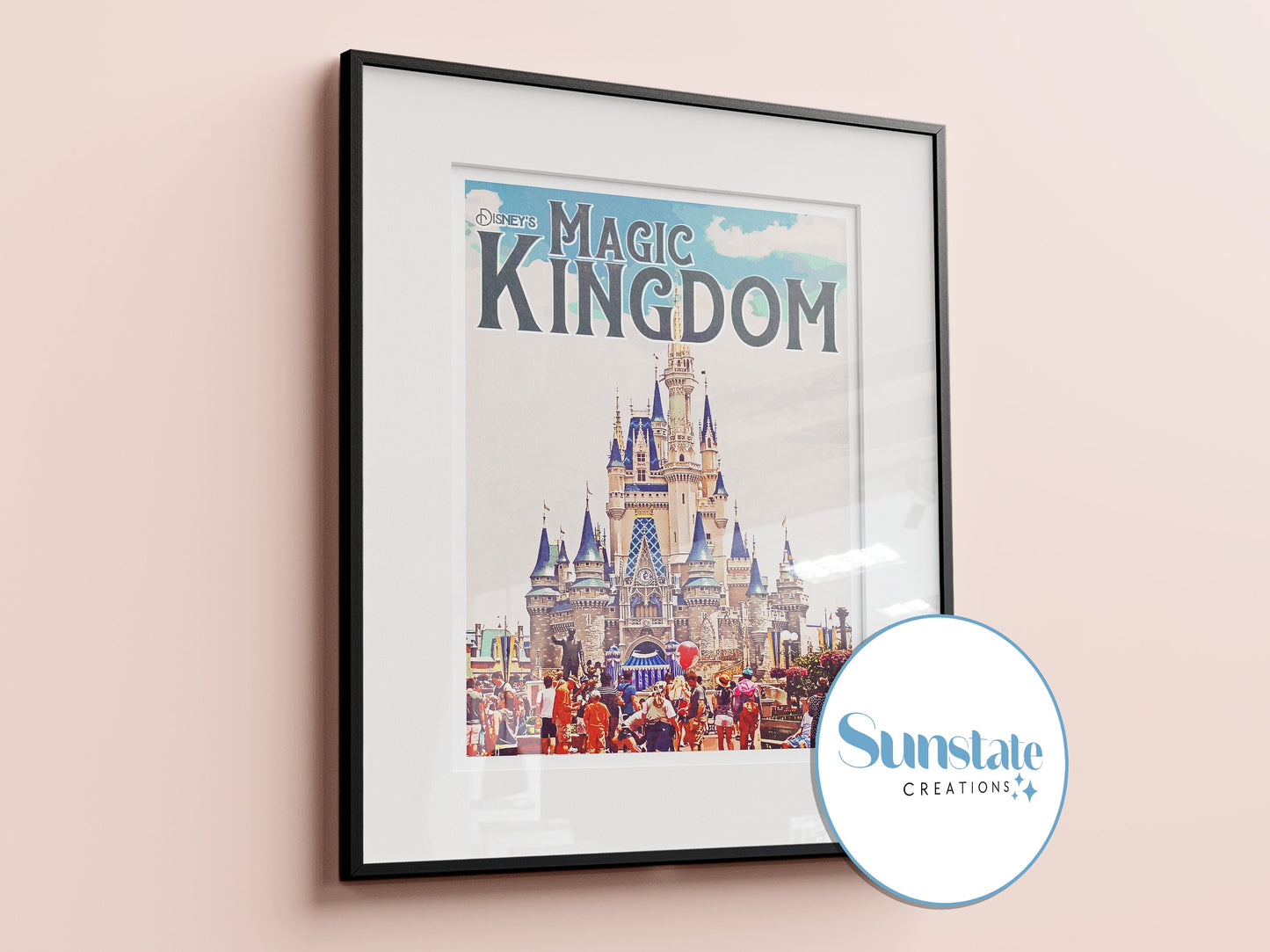 Retro Disney Prints, Walt Disney World Retro Prints, Four Parks Prints