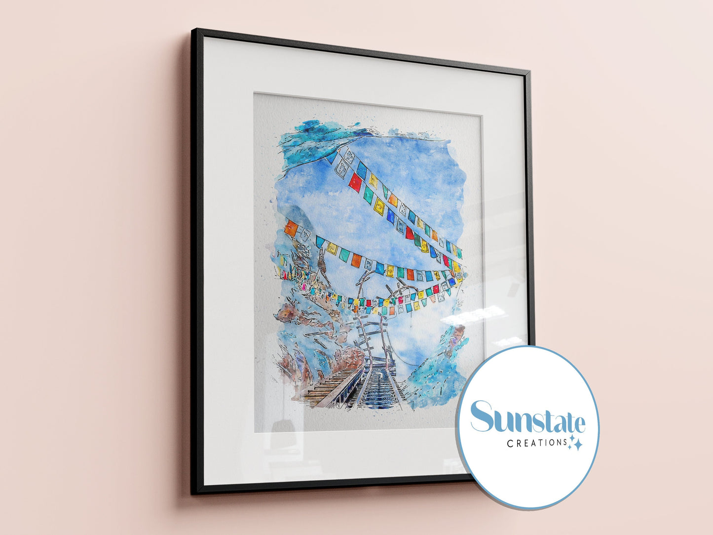 Expedition Everest, Disney Print, Disney Poster, Walt Disney World Prints, Disney Watercolour Print, Animal Kingdom Prints, Disney Wall Art