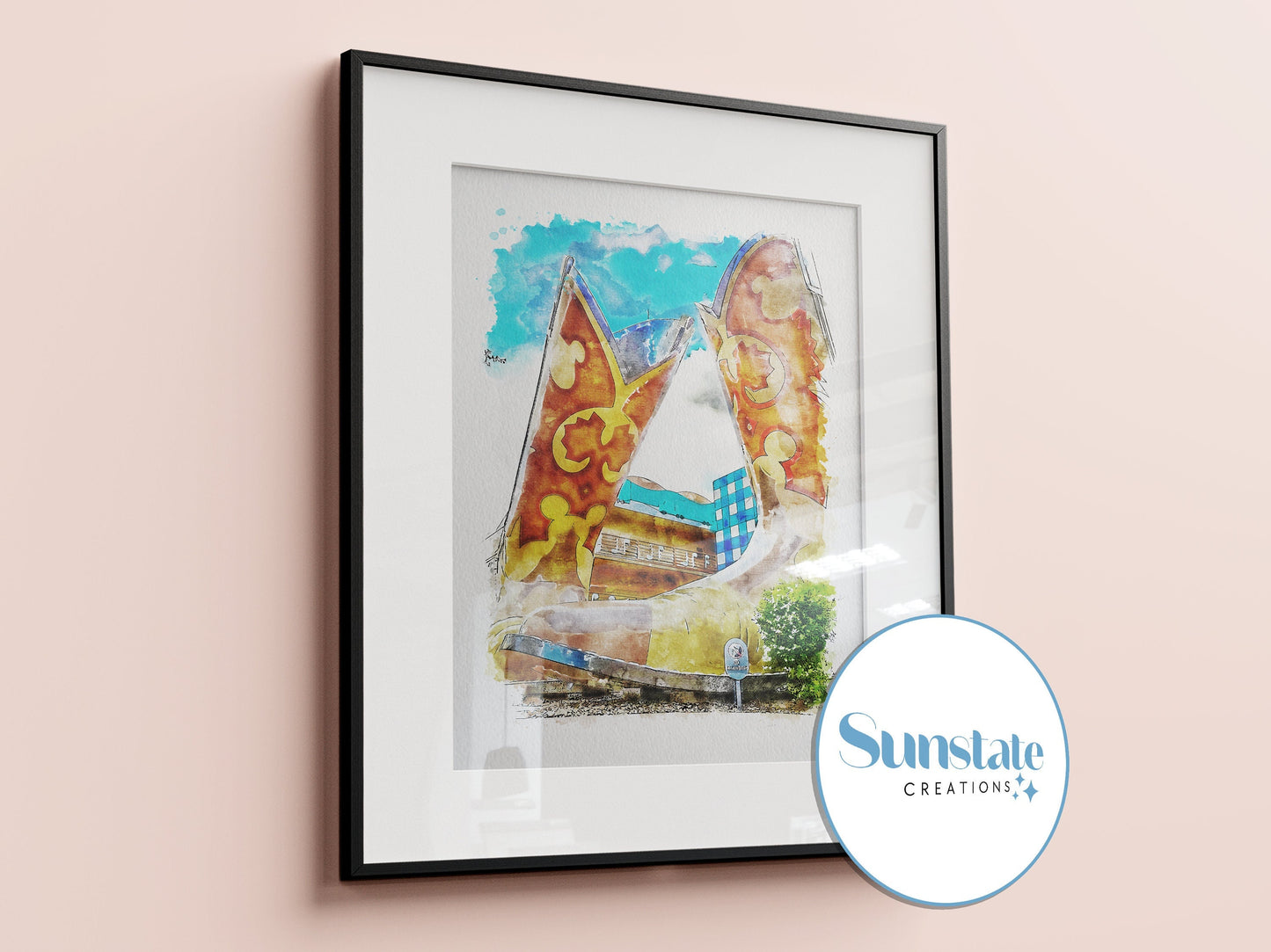 All Star Music Resort, Disney World Prints, Disney Watercolour Print, Disney Prints