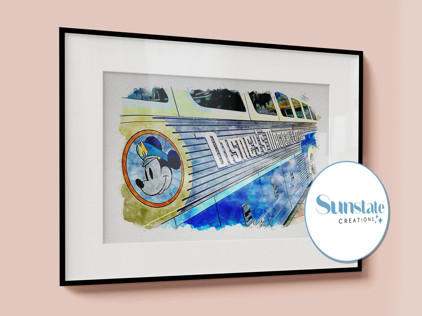Disney's Magical Express Watercolour Sketch Disney Prints, Disney World Prints