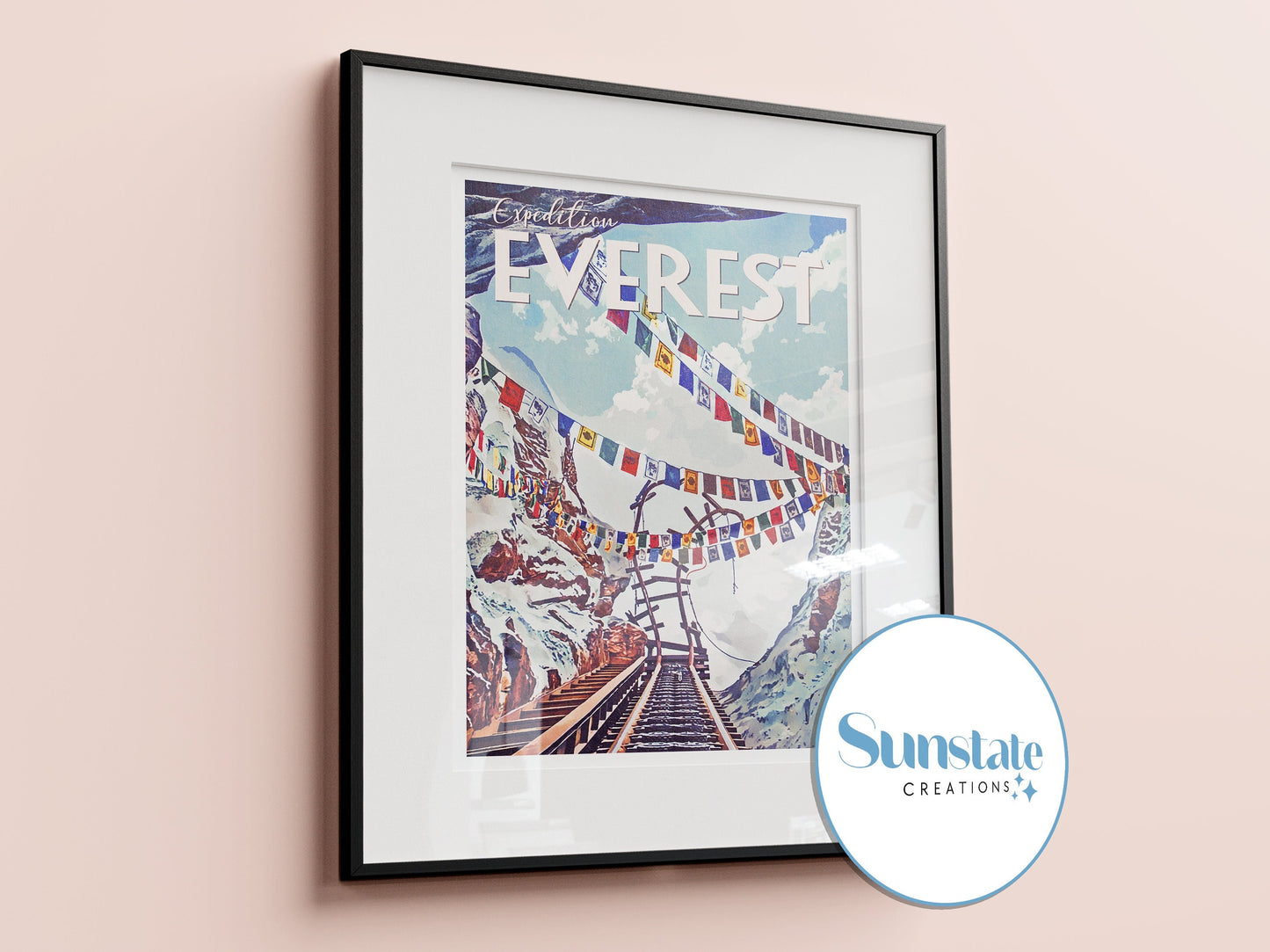 Disney Prints, Expedition Everest Retro Disney Poster, Retro Walt Disney World Prints, Animal Kingdom, Disney Parks Poster, Disney Wall Art