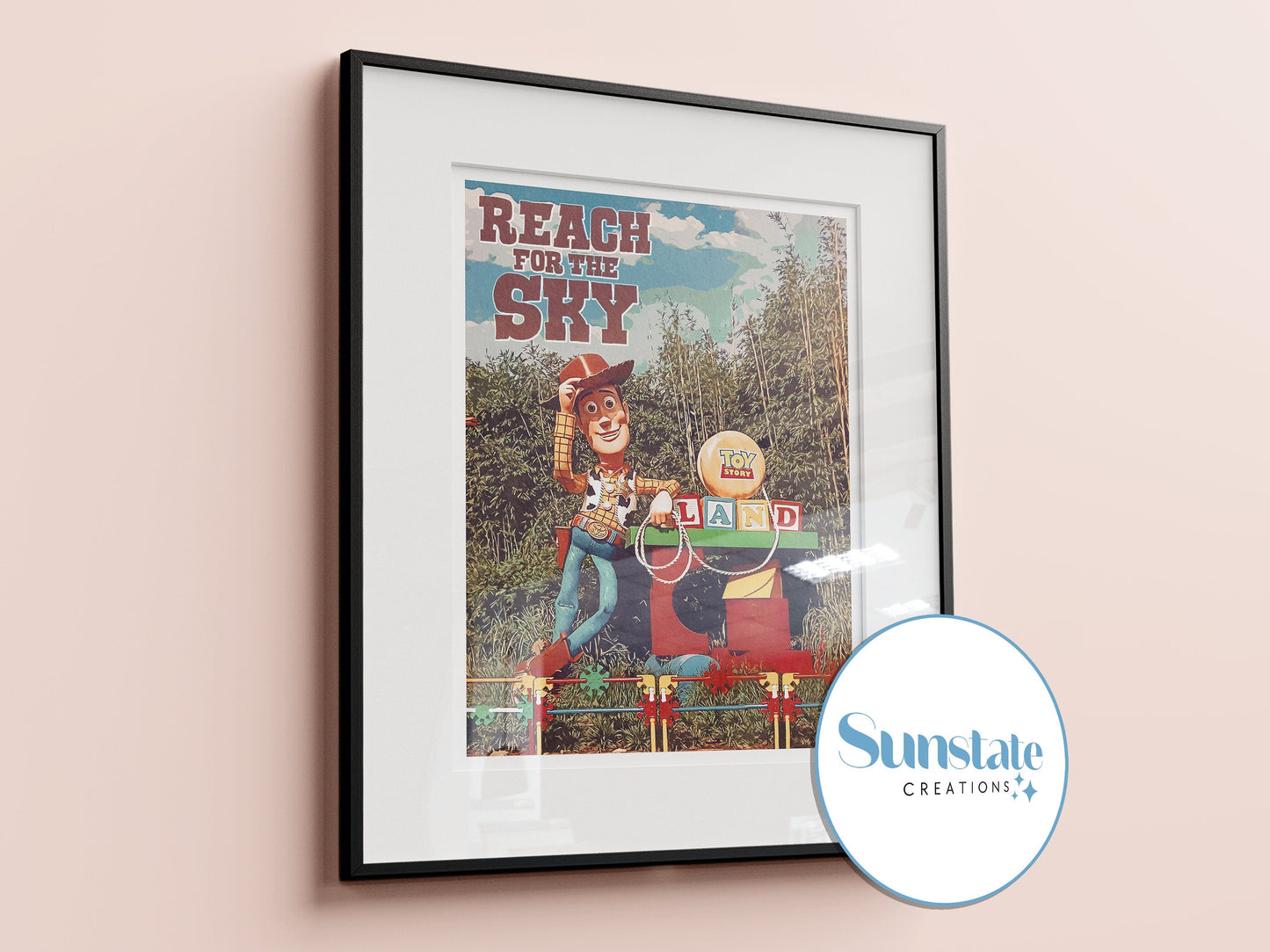 Toy Story Land Retro Disney Poster, Hollywood Studios, Disney Prints, Disney Wall Art, Walt Disney World, Disney Gifts, Disney Posters