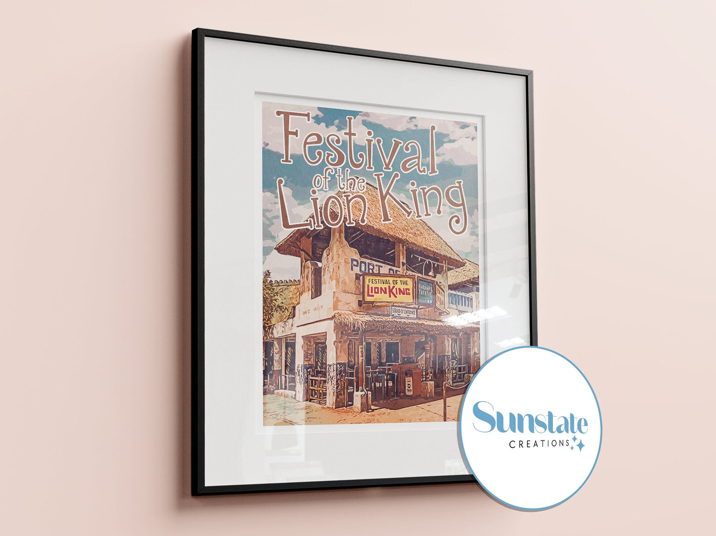 Festival of the Lion King, Retro Disney Poster, Disney Prints, Retro Disney Art, Walt Disney World Prints, Disney Gifts, Disney Parks