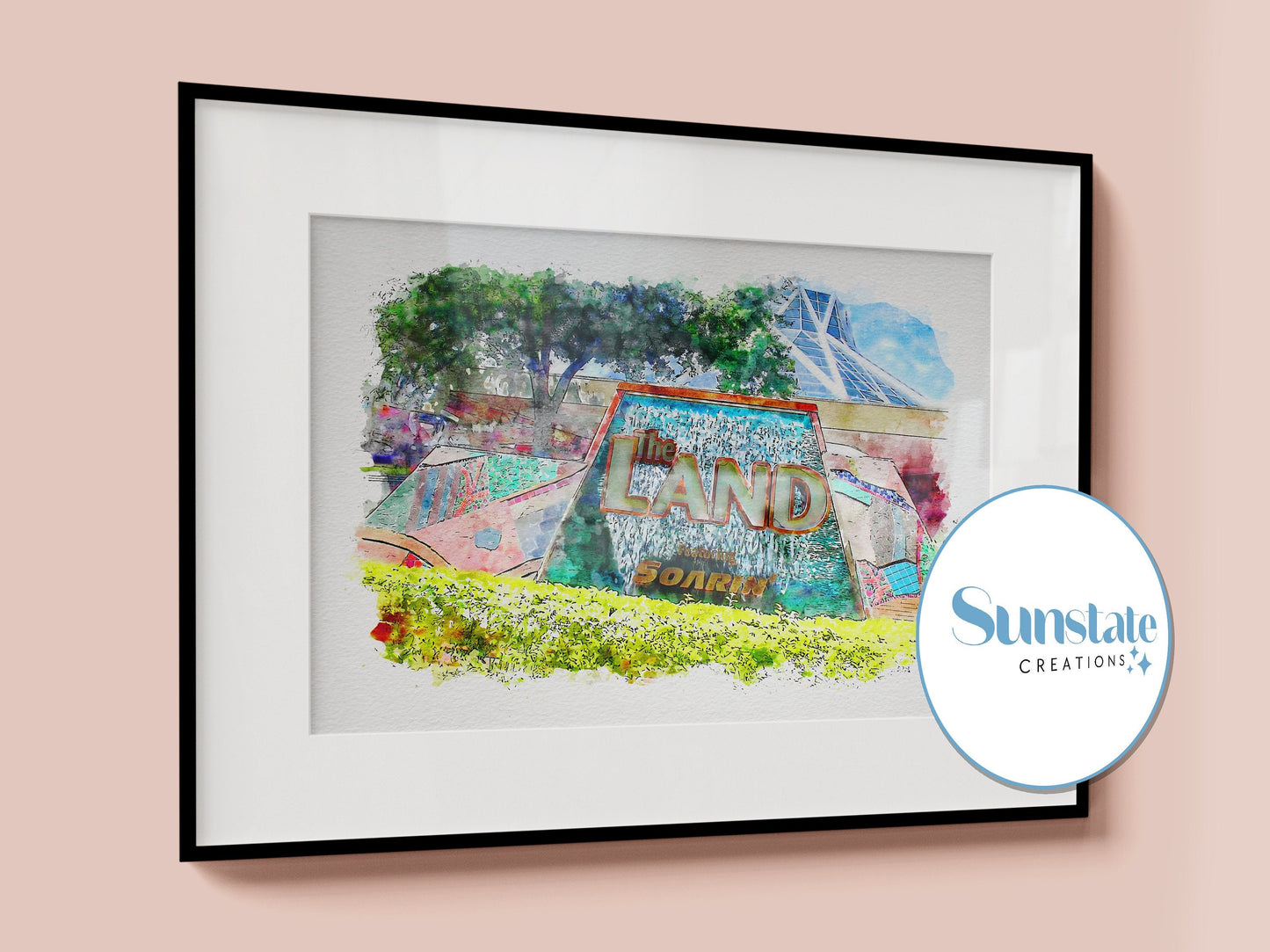 The Land Watercolour Sketch Print, Epcot, Disney World Prints