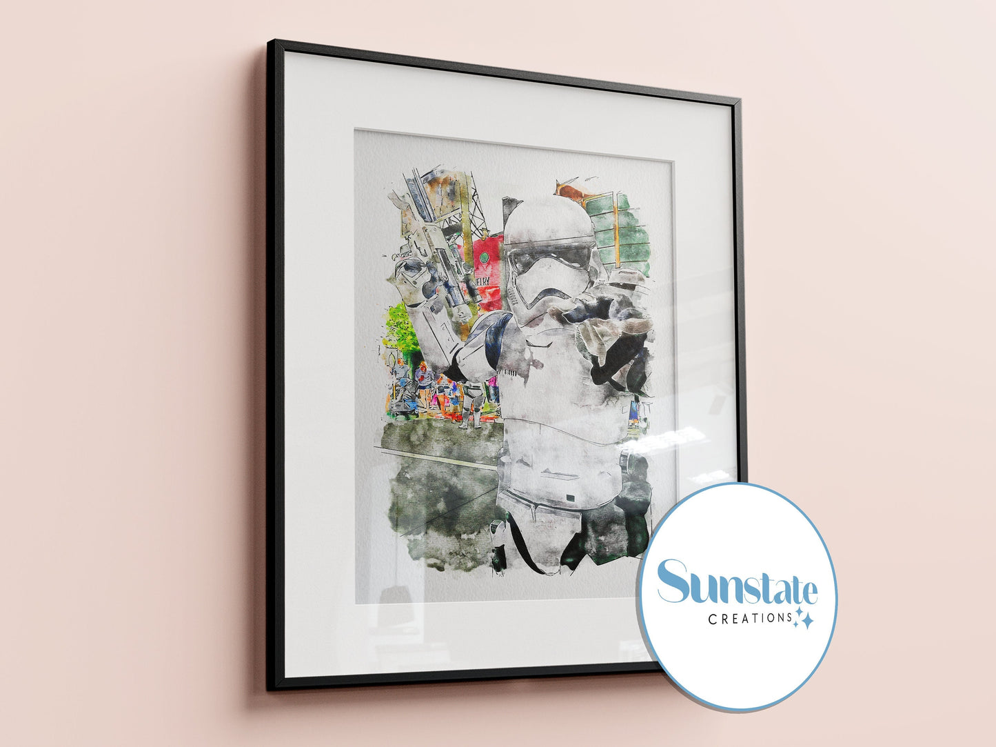 Storm Trooper Print, Star Wars Watercolour Sketch, Hollywood Studios, Disney Prints