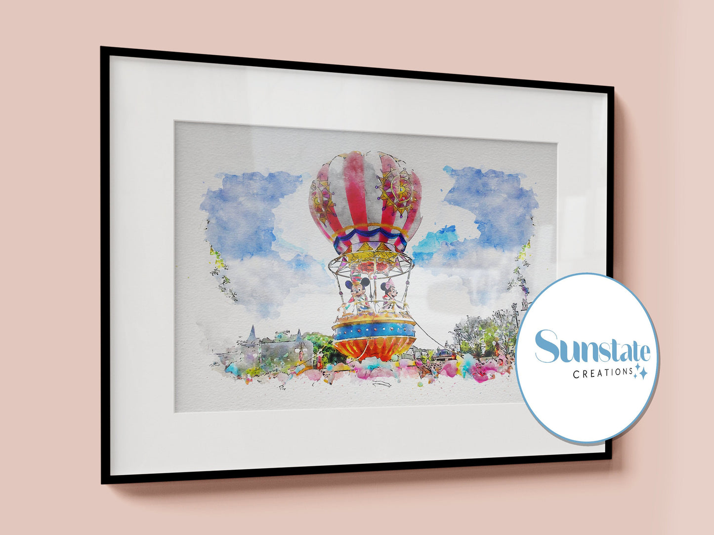 Festival Of Fantasy Watercolour Print, Disney Prints, Walt Disney World Prints, Disney Parks Wall Art