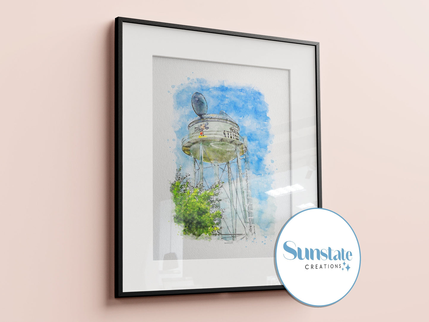 Earful Tower, Watercolour Sketch Print, Hollywood Studios, Disney Prints