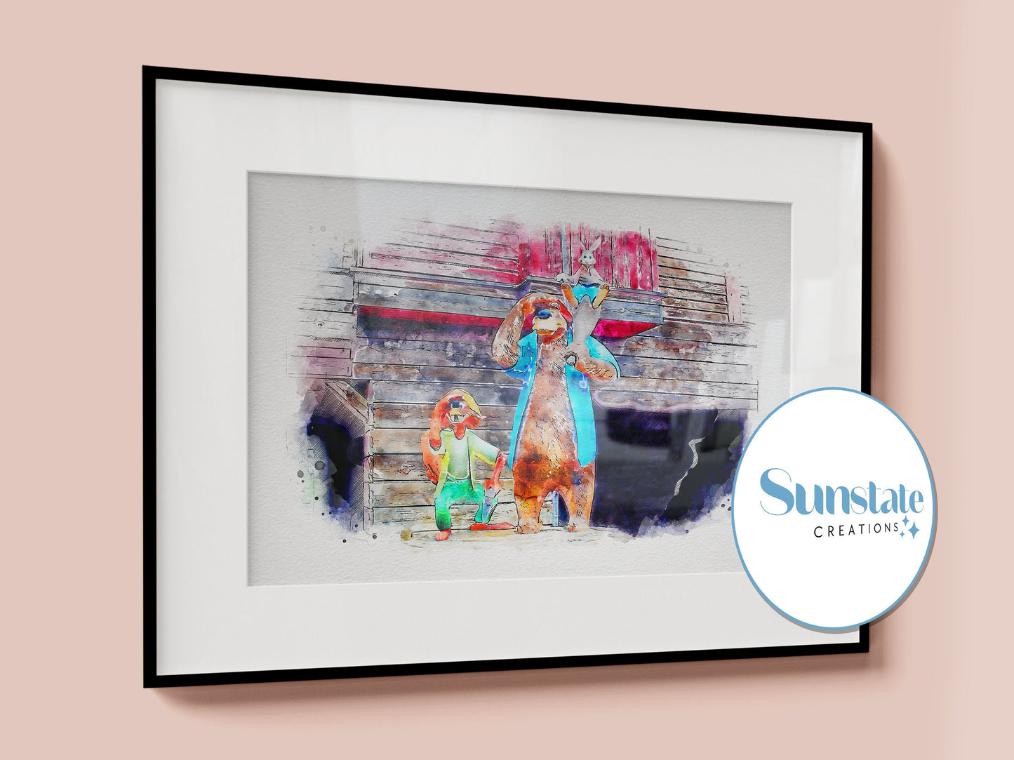 Brer Rabbit Watercolour Disney Print, Walt Disney World Prints