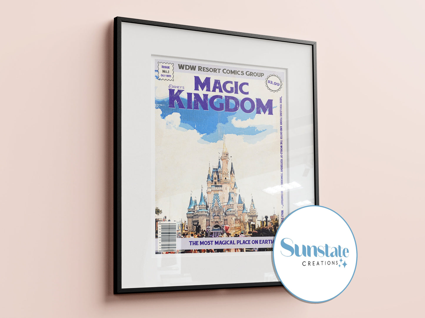 Walt Disney World Retro Prints, Retro Comic Book Style Disney Prints