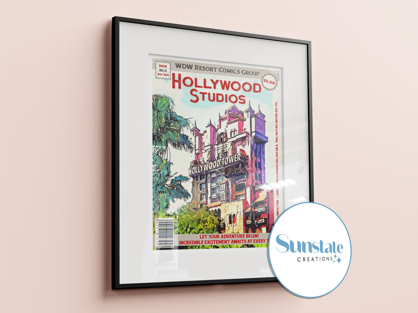 Walt Disney World Retro Prints, Retro Comic Book Style Disney Prints