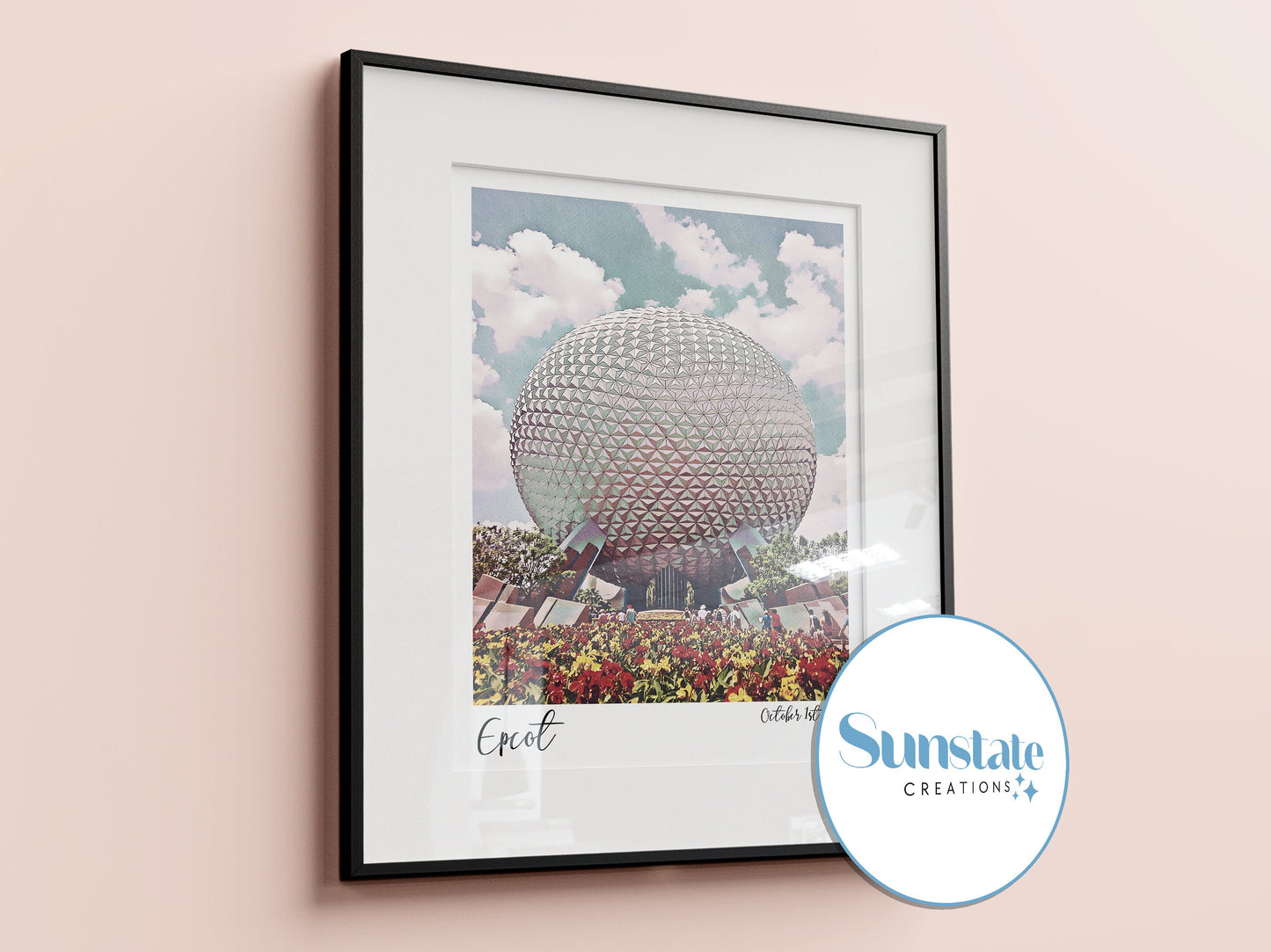 Walt Disney World Prints, Polaroid Style, Set Of Four Disney Prints