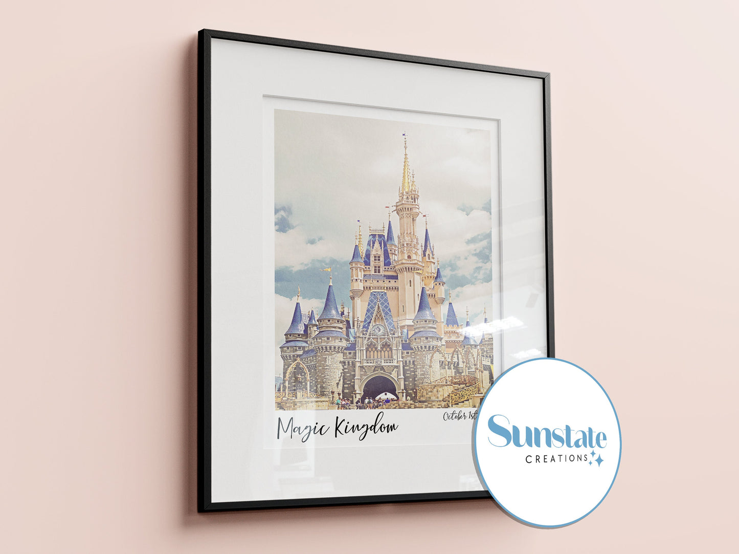 Walt Disney World Prints, Polaroid Style, Set Of Four Disney Prints