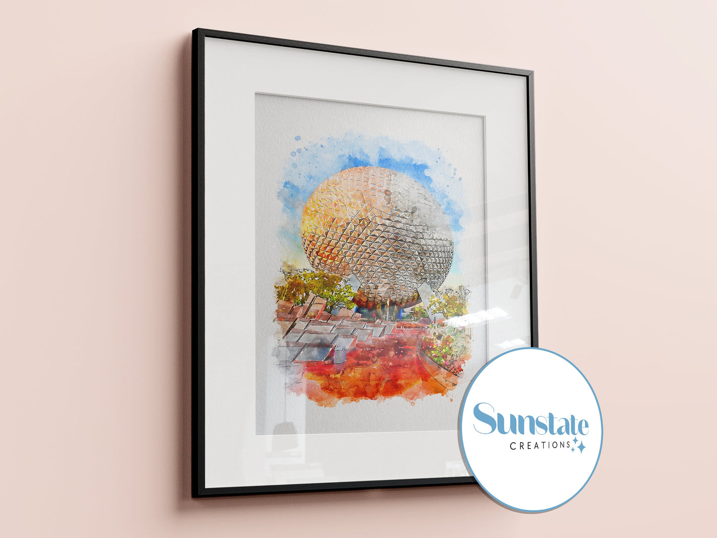 Disney Prints, Walt Disney World Prints, Watercolour Set of Four