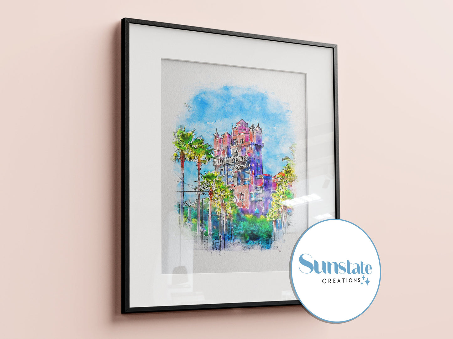 Disney Prints, Walt Disney World Prints, Watercolour Set of Four