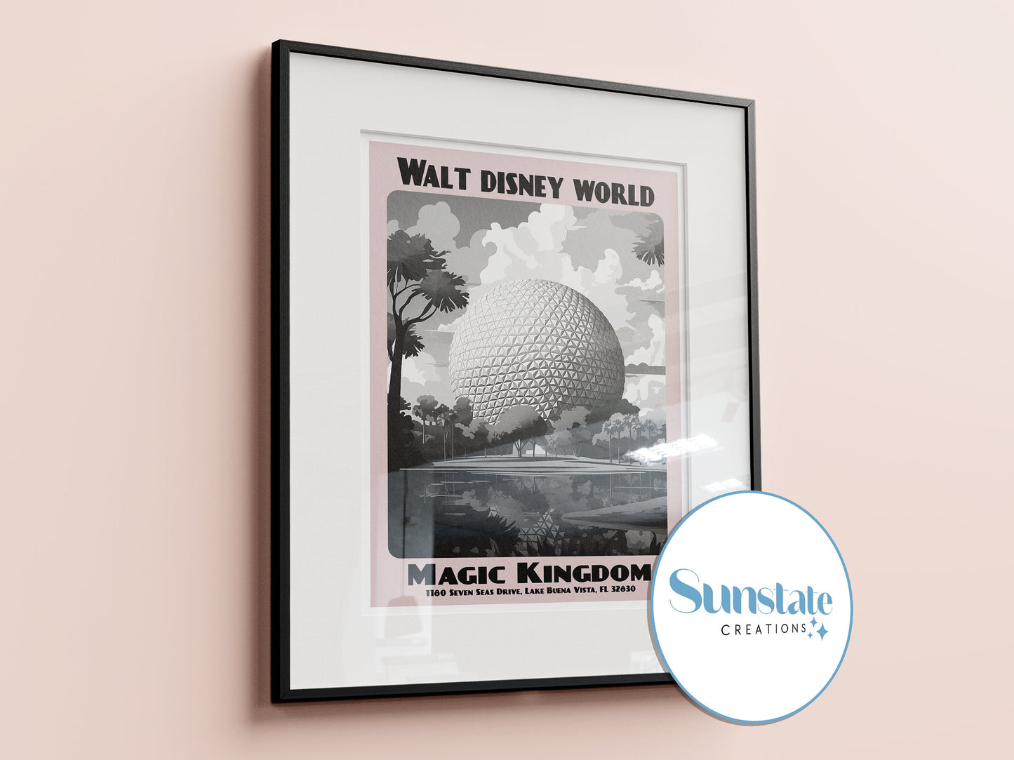 Disney Travel Posters, Neutral Walt Disney World Prints, Disney Parks