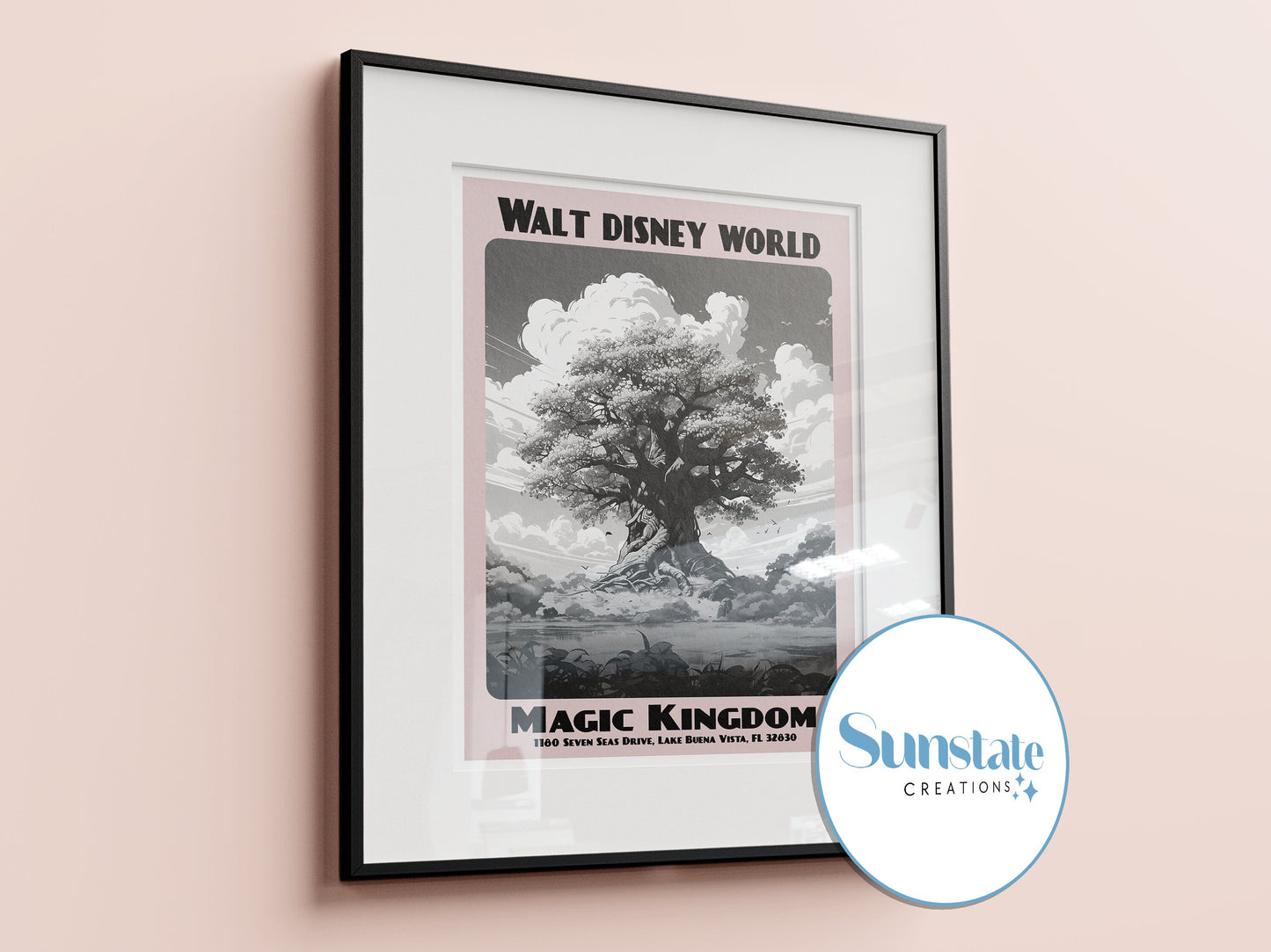 Disney Travel Posters, Neutral Walt Disney World Prints, Disney Parks