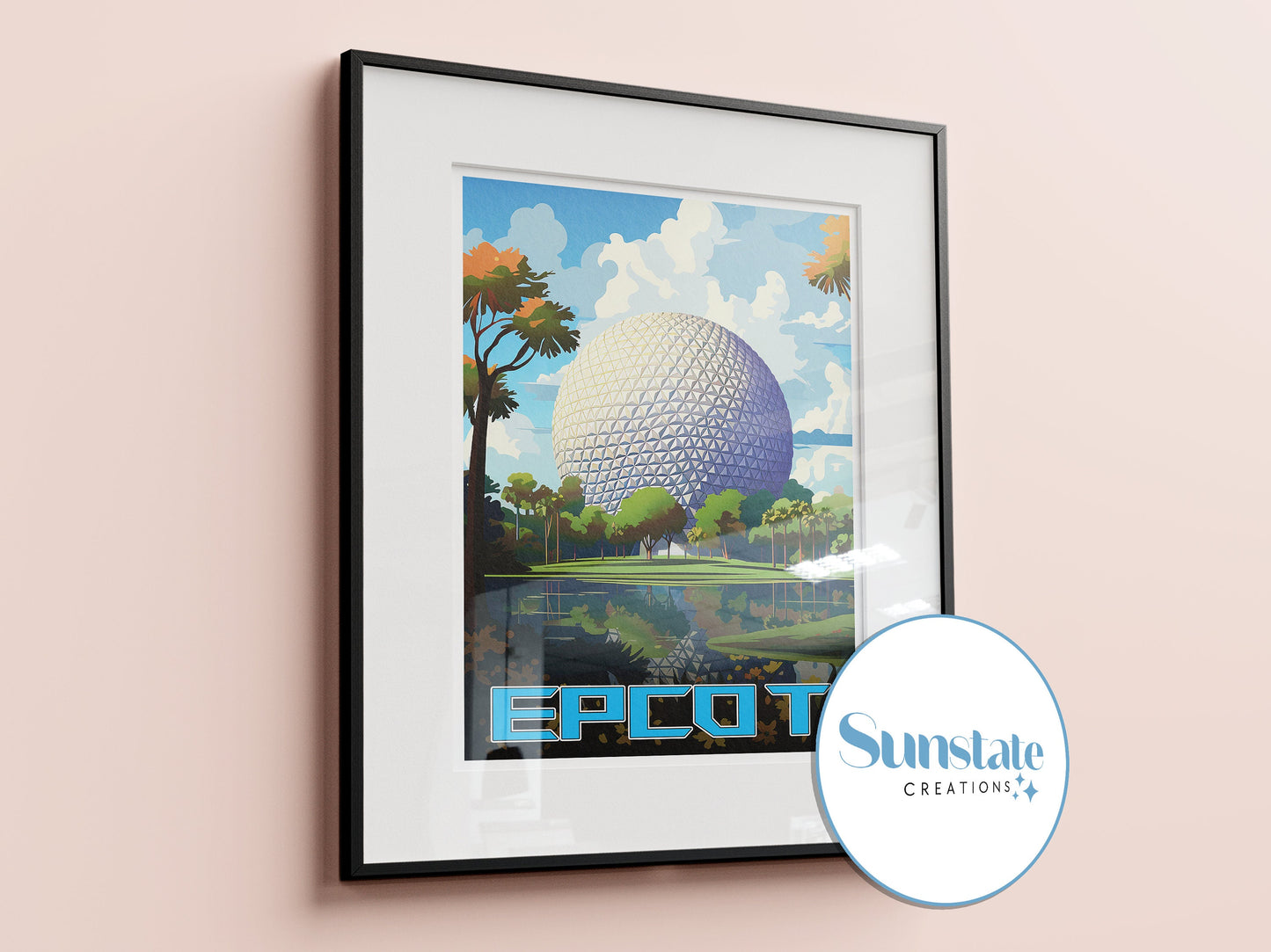 Walt Disney World Parks Retro Style Prints Set, Disney Parks Wall Art