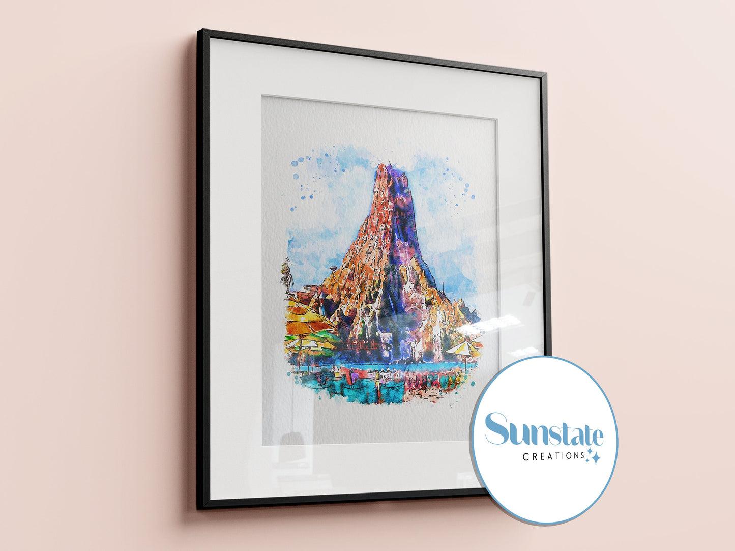 Universal Orlando Watercolour Prints, Universal Prints, Set of Four