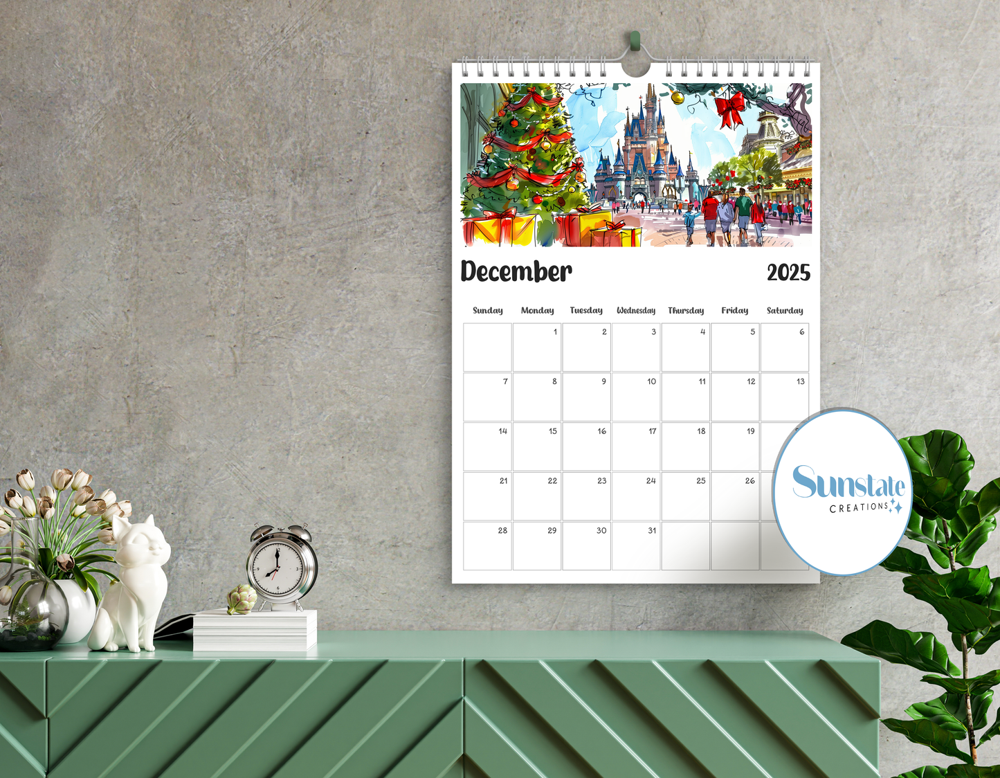 Walt Disney World Calendar 2025, Disney Calendars, Disney Wall Calendar