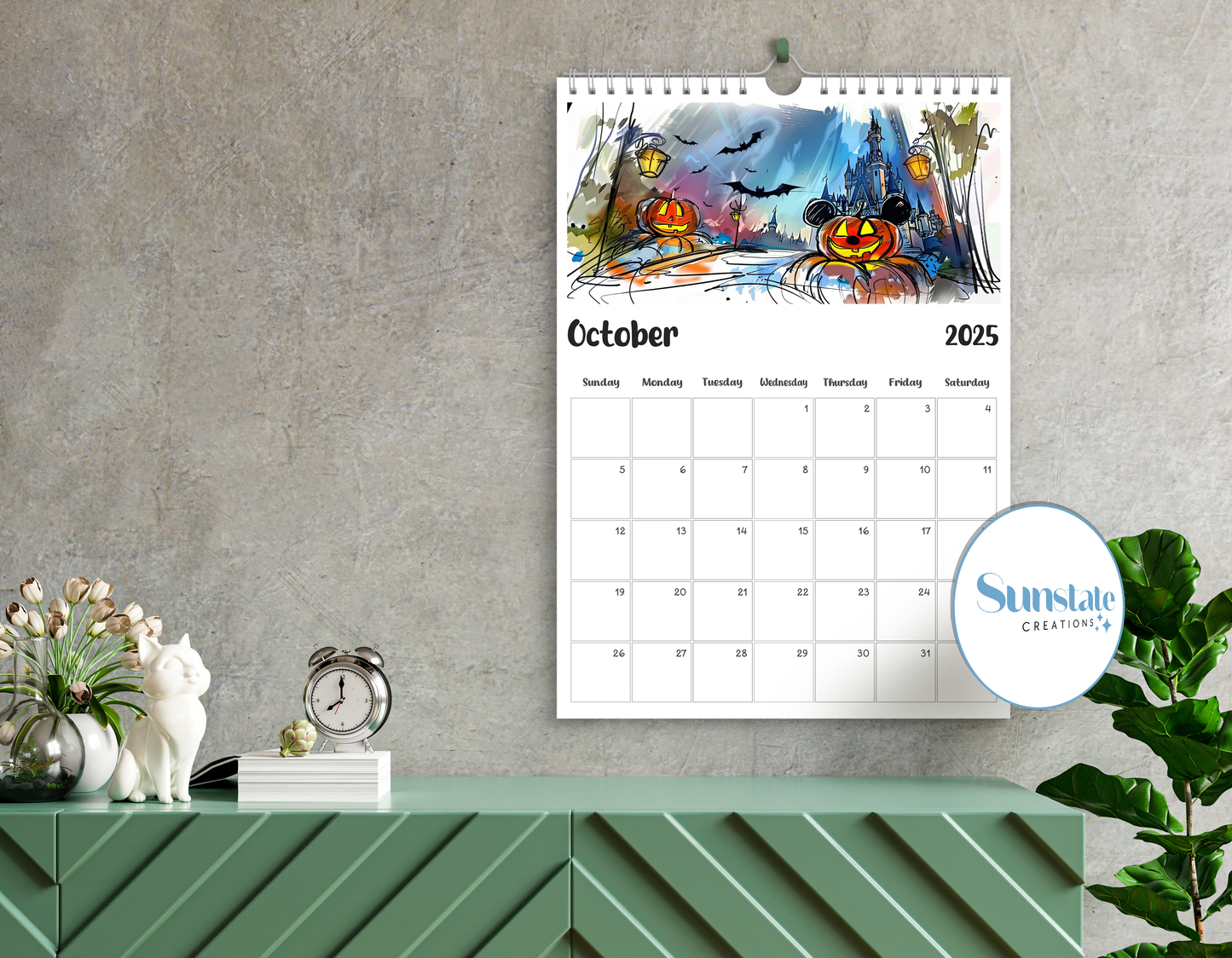 Walt Disney World Calendar 2025, Disney Calendars, Disney Wall Calendar