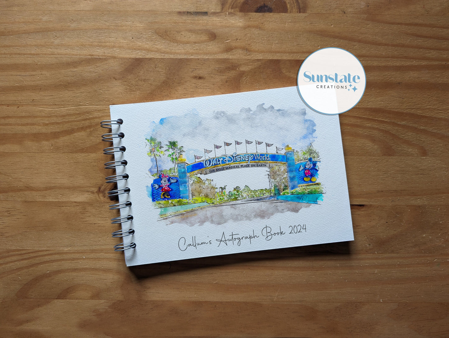 Personalised Disney Autograph Book, Walt Disney World Autograph Books, Disney Arch, Disney Notebook, Disney Notepad, Signatures, Photobooks