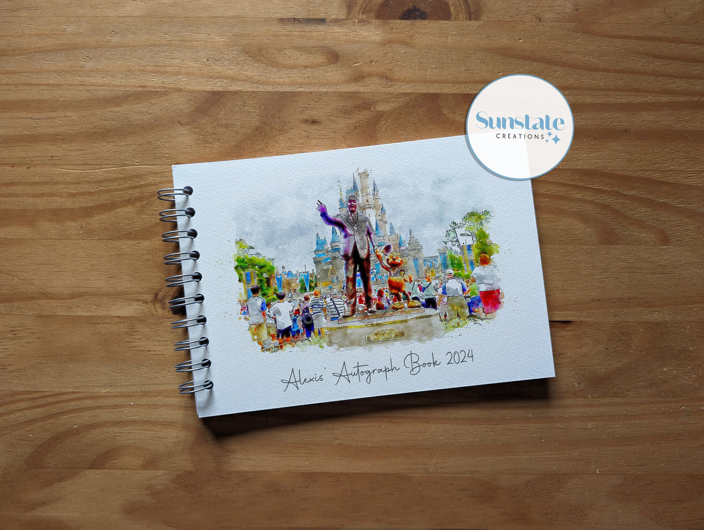 Personalised Disney Autograph Books, Disney World Autograph Book, Walt and Mickey, Disney Notepad, Disney Notebook, Disney Signature Book