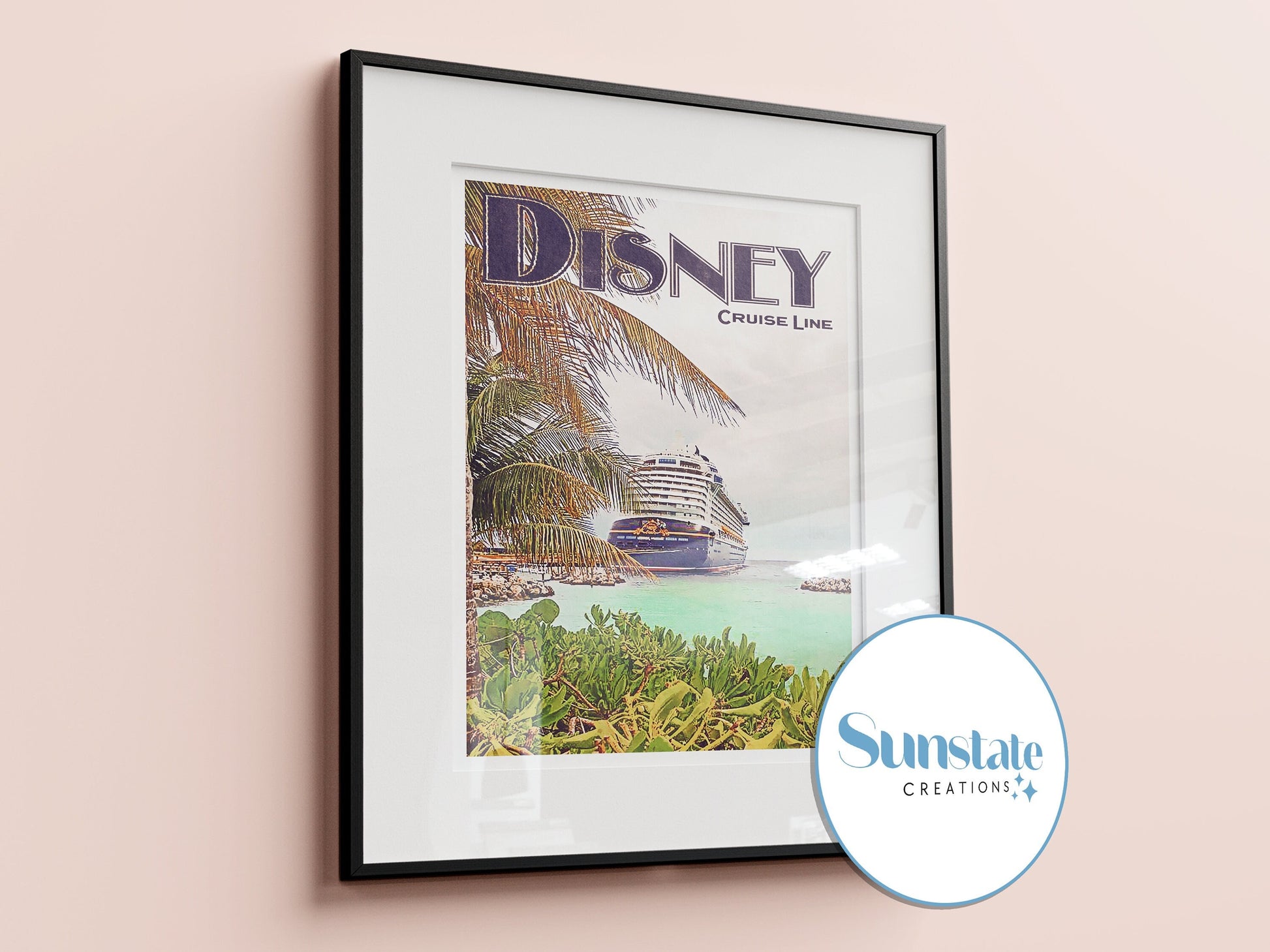 Disney Cruise Line, Retro Disney Print, Retro Disney Posters