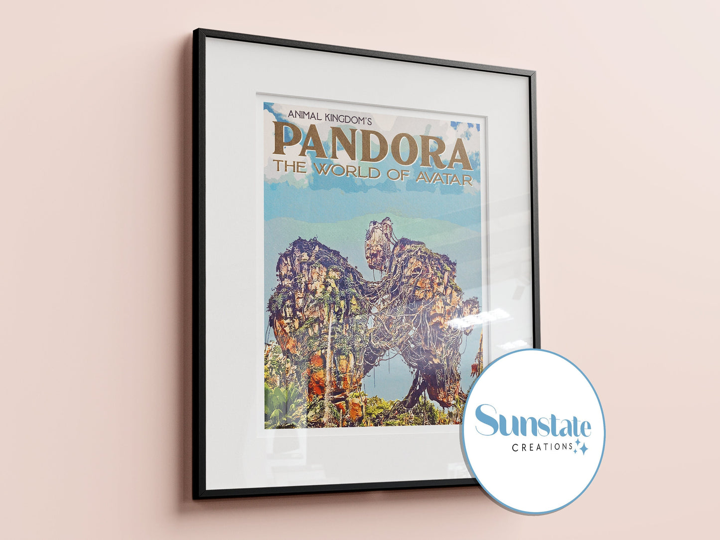 Pandora, Retro Disney Poster, Disney Prints, World Of Avatar, Animal Kingdom, Retro Walt Disney World Prints, A1, A2, A3, A4, A5