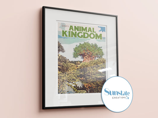 Animal Kingdom, Retro Walt Disney World Prints, Tree of Life, Retro Disney Prints