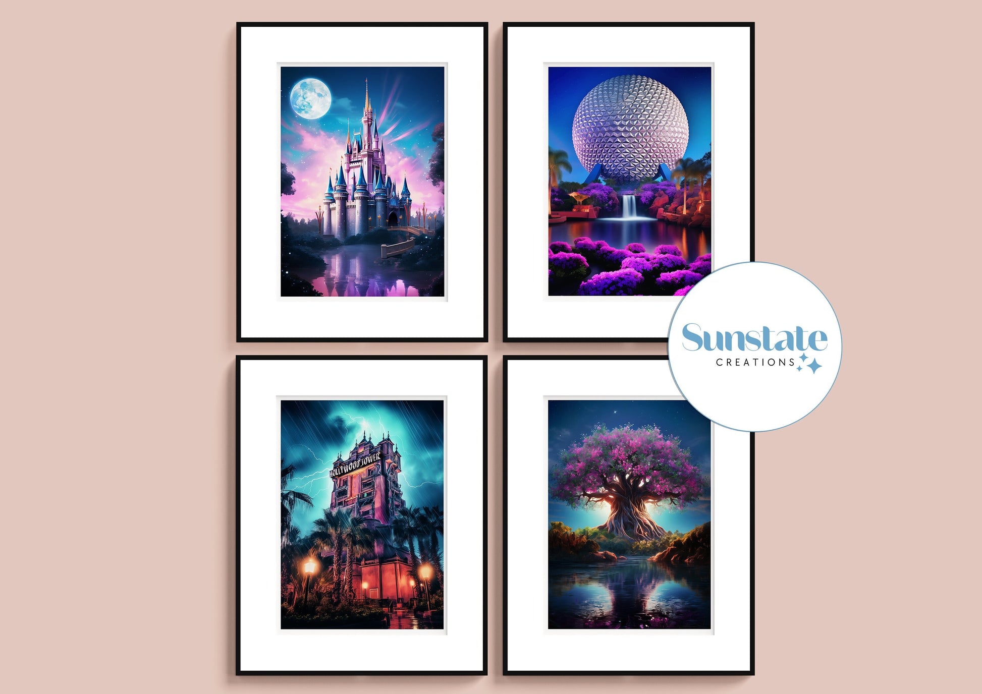 Disney Prints, Fantasy Style Disney Posters, Walt Disney World Prints